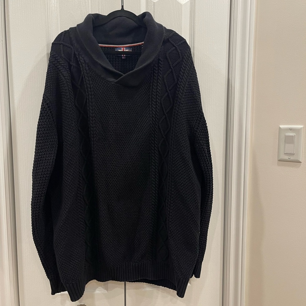 Soul of London - Men's Winter Long Sleeve Shawl Neck Jumper Sweater